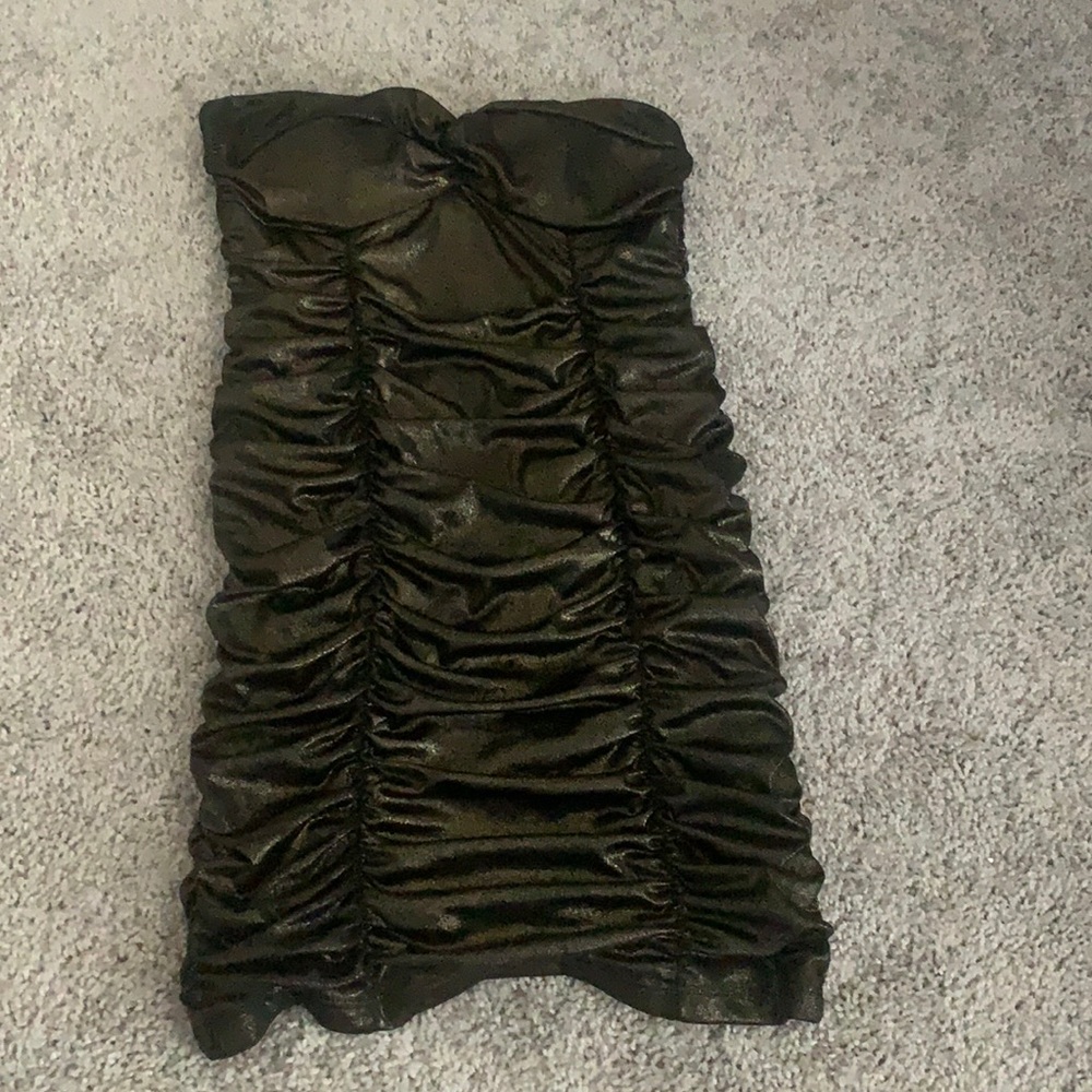 Forever 21 Bronze Shimmer Tube Dress